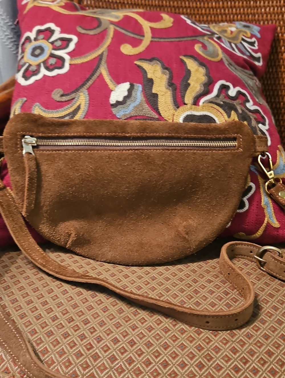 Abby Alley Suede Sling Bag Crossbody